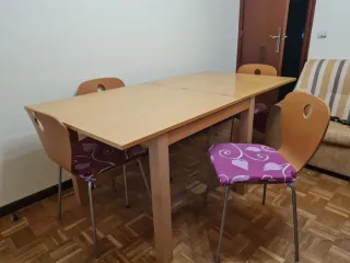 Mueble salón completo con mesa y sillas