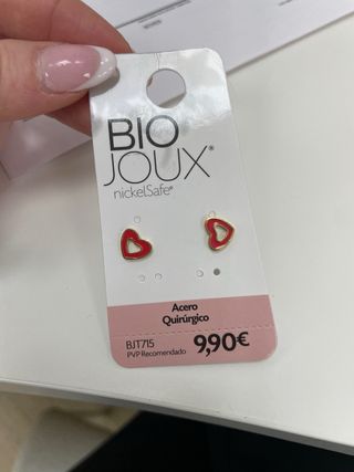 Pendientes Corazón BIO JOUX Acero Quirúrgico