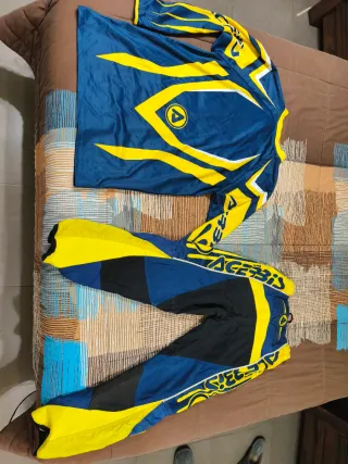 Equipación Motocross Acerbis Azul y Amarillo