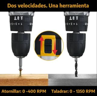 Maletín Taladro Percutor 21V con 2 Baterías, NUEVO
