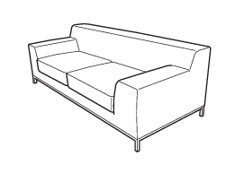 Sofá 3 plazas polipiel marrón