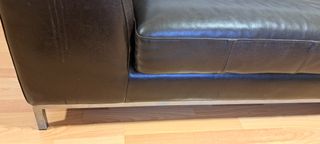 Sofá 3 plazas polipiel marrón