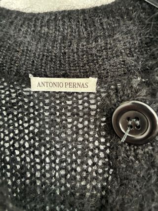 Abrigo largo de lana negro