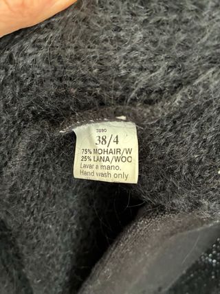 Abrigo largo de lana negro