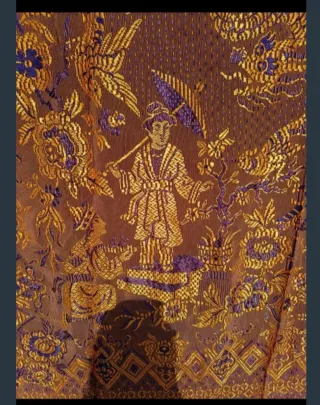 Colcha antigua bordada