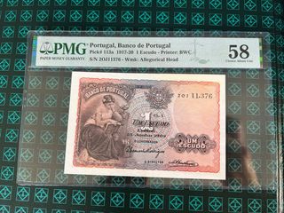 Portugal 1 Escudo 1920 PMG 58