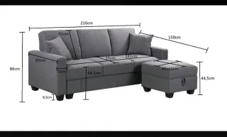 Sofá Cama Luda Gris Nuevo