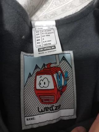 Mono nieve niño 3-4 años