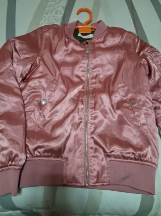 Chaqueta Mango Brillo Rosa