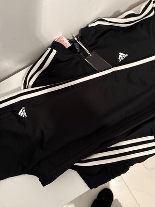 Chándal Adidas Negro 3 Rayas