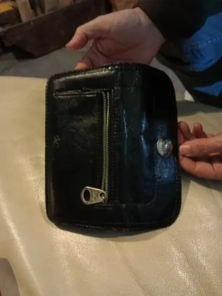 Cartera monedero MANGO mujer negra