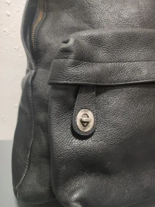 Mochila Coach Cuero Negra Original