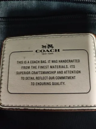 Mochila Coach Cuero Negra Original