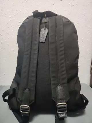 Mochila Coach Cuero Negra Original