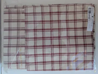 Tovaglia a quadri con 2 tovaglioli