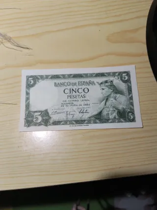 Billete 5 Pesetas Banco de España 1954