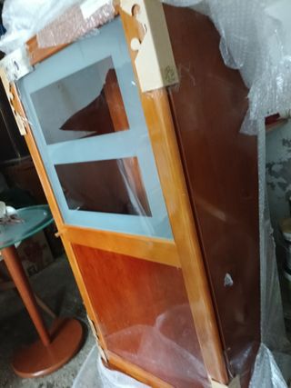 2 muebles con baldas en cerezo