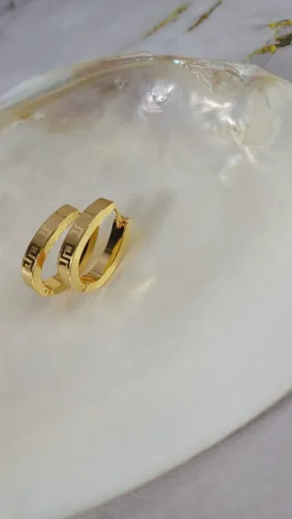 Pendientes Aro Grecia Chapado Oro