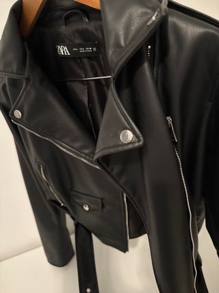 Chaqueta Cuero Zara Talla M