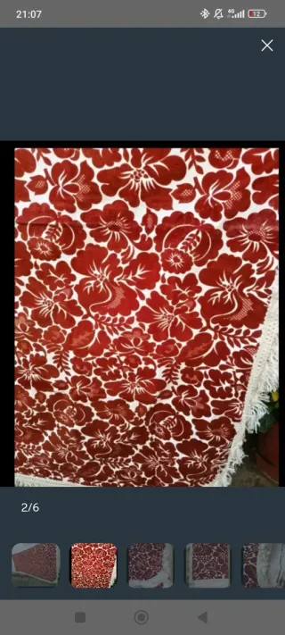 Colcha antigua de terciopelo nueva