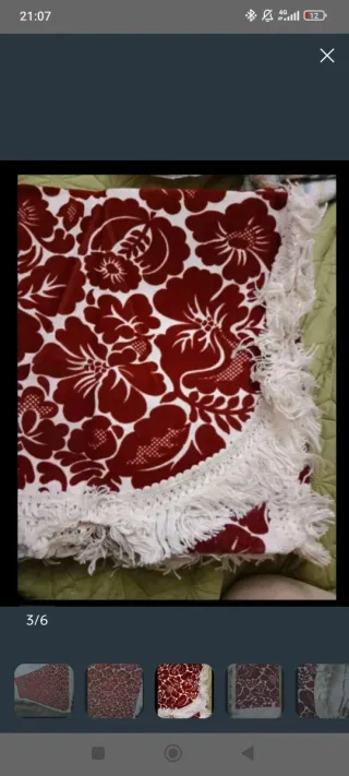 Colcha antigua de terciopelo nueva