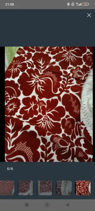 Colcha antigua de terciopelo nueva