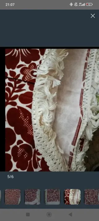 Colcha antigua de terciopelo nueva