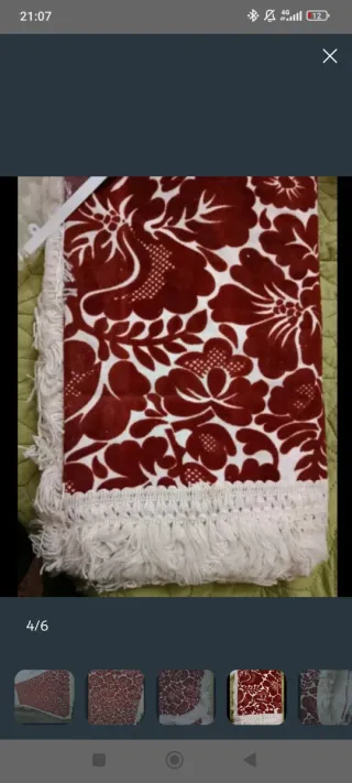 Colcha antigua de terciopelo nueva