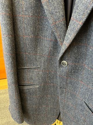 Chaqueta Enzo Romano azul tweed