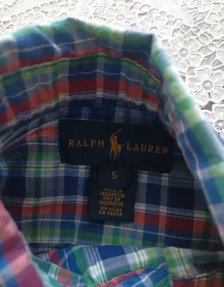 Camicia Ralph Lauren a quadri bambino