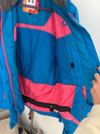 Chaqueta Roxy esquí mujer azul y rosa