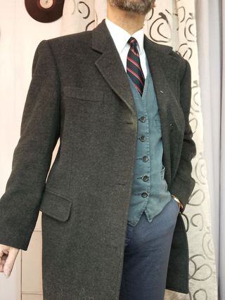 Cappotto Corneliani Uomo Lana Cashmere Grigio 50