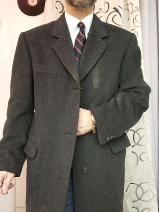 Cappotto Corneliani Uomo Lana Cashmere Grigio 50
