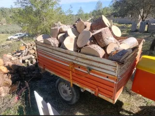 Leña de pino para chimenea.