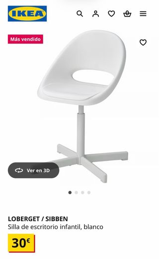 Silla infantil IKEA blanca