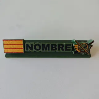 Placa Escritorio Personalizada Militar