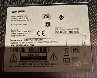 Televisor Samsung 75 Negro