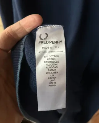 Jersey fino de cuello de pico Fred Perry,  talla L