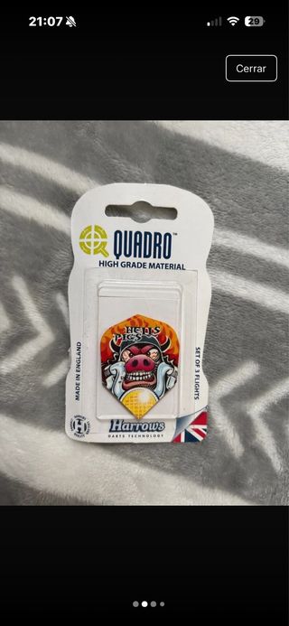 Plumas para dardos: Harrows, Bull's, Quadro