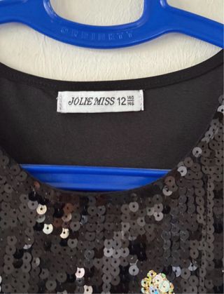 Canottiera Jolie Miss paillettes farfalle