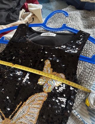 Canottiera Jolie Miss paillettes farfalle