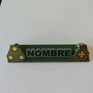Placa militar personalizada