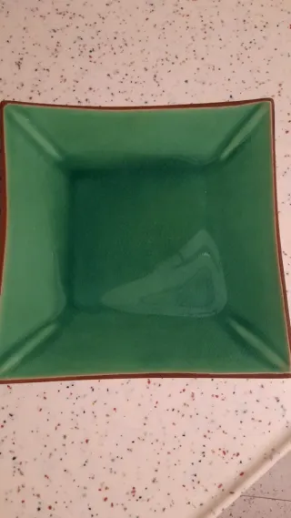 Set Ciotola e Piatto Quadrato Ceramica craquelè