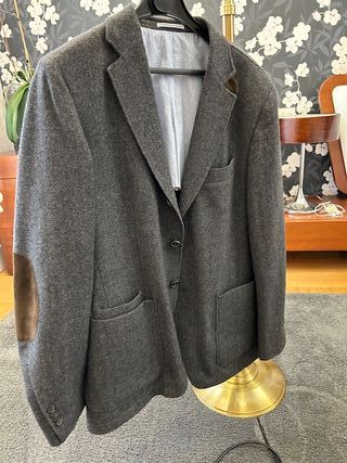 Chaqueta Massimo Dutti Caballero Gris Coderas