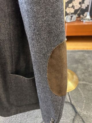 Chaqueta Massimo Dutti Caballero Gris Coderas