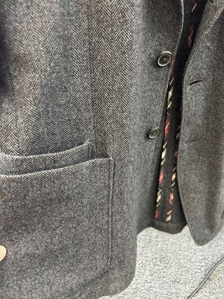 Chaqueta Massimo Dutti Caballero Gris Coderas