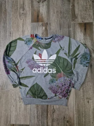 Sudadera Adidas Floral Gris Multicolor