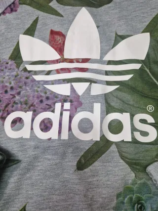 Sudadera Adidas Floral Gris Multicolor