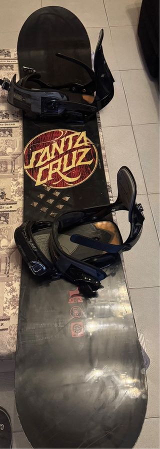 Tabla Snowboard Santa Cruz con Fijaciones