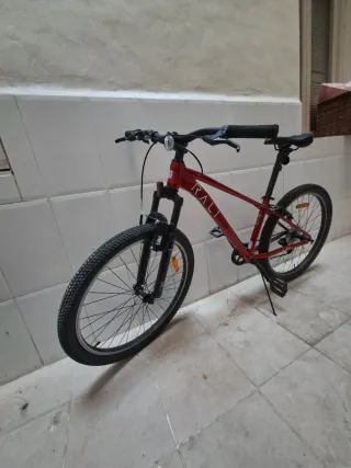 Bicicleta de montaña roja